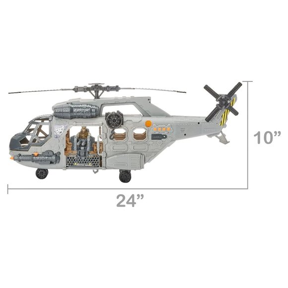 Kid Connection Military Giant Copter Play Set, 57 Pieces - Picture 4 of 5